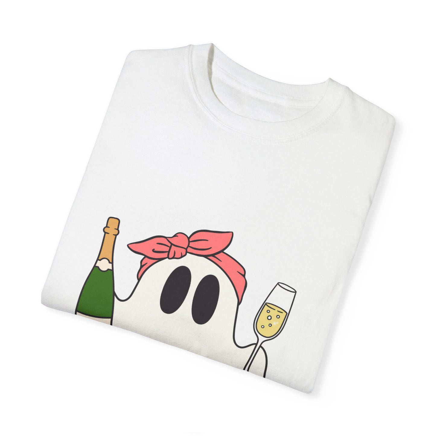 Ghost with a Champagne Unisex Garment-Dyed T-shirt