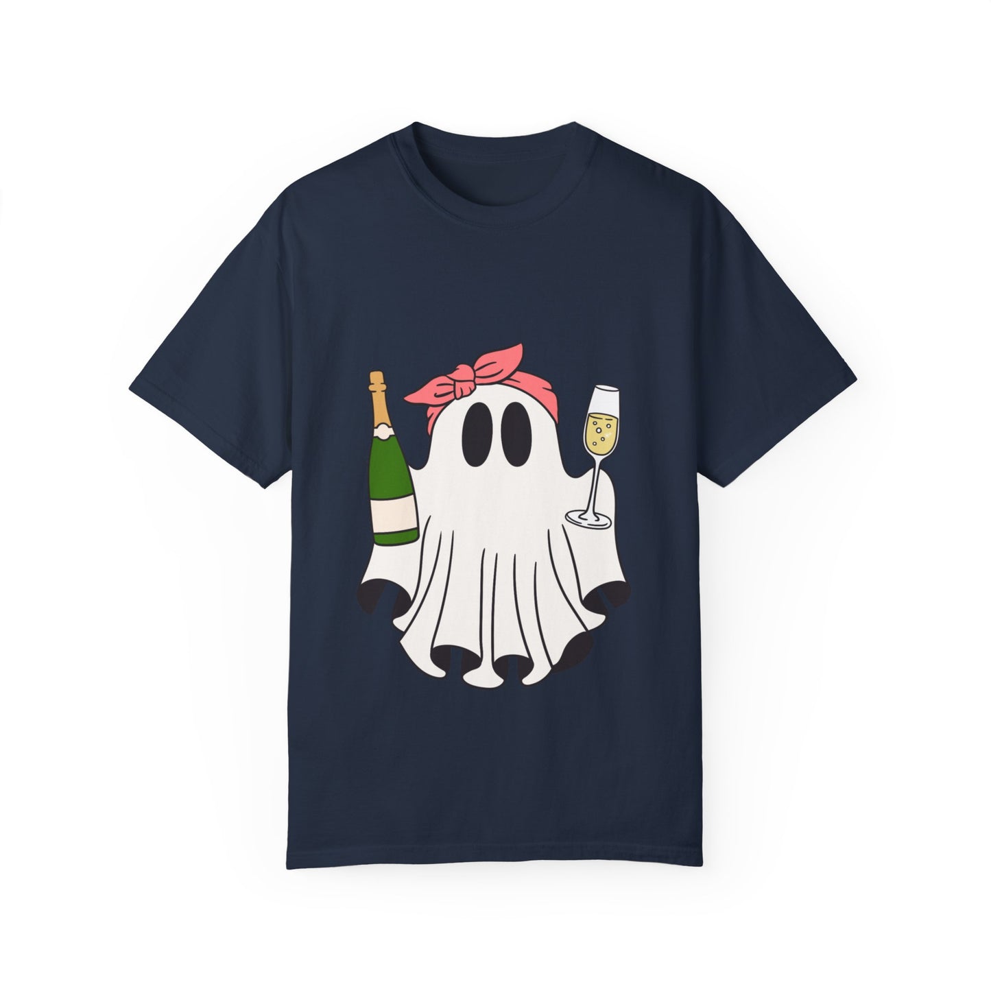 Ghost with a Champagne Unisex Garment-Dyed T-shirt