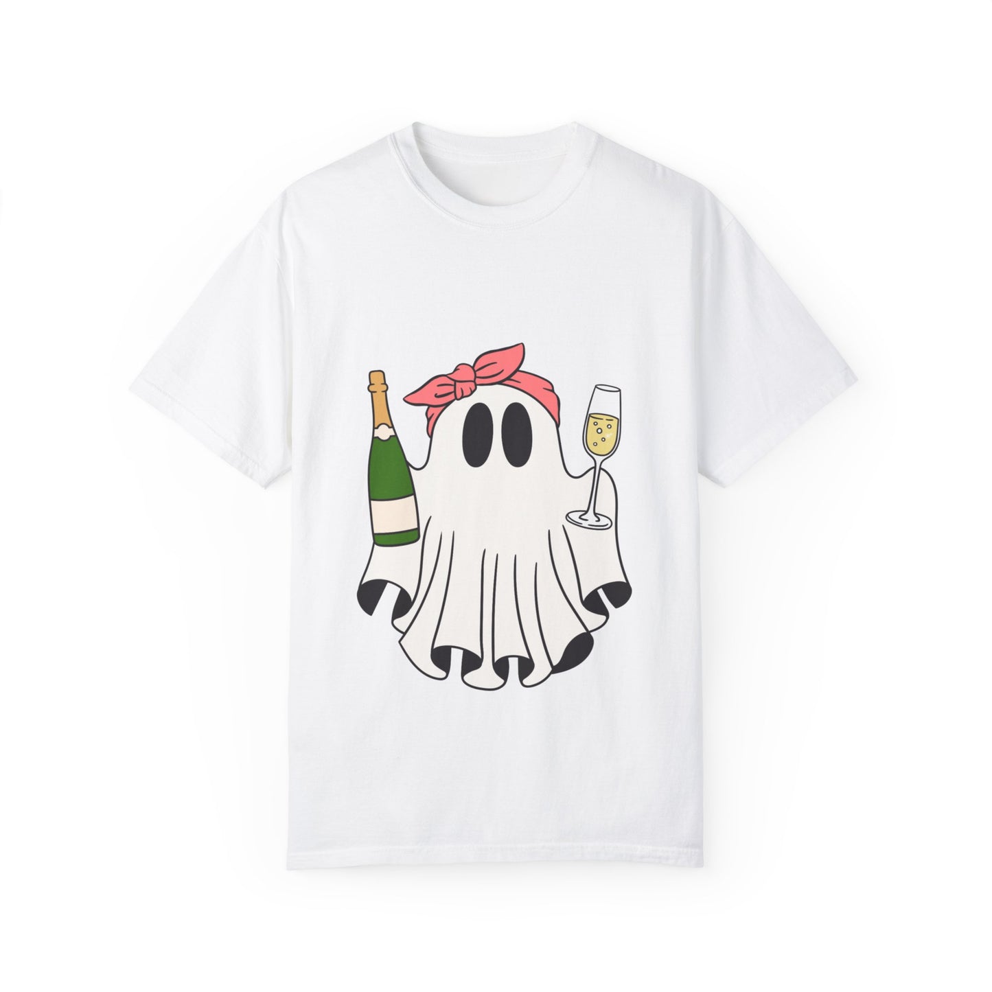 Ghost with a Champagne Unisex Garment-Dyed T-shirt