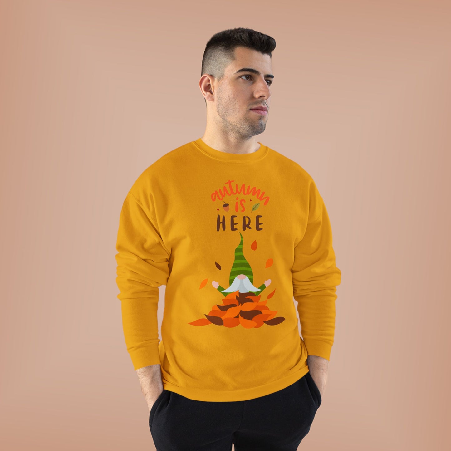 Autumn is Here Unisex EcoSmart® Crewneck Sweatshirt