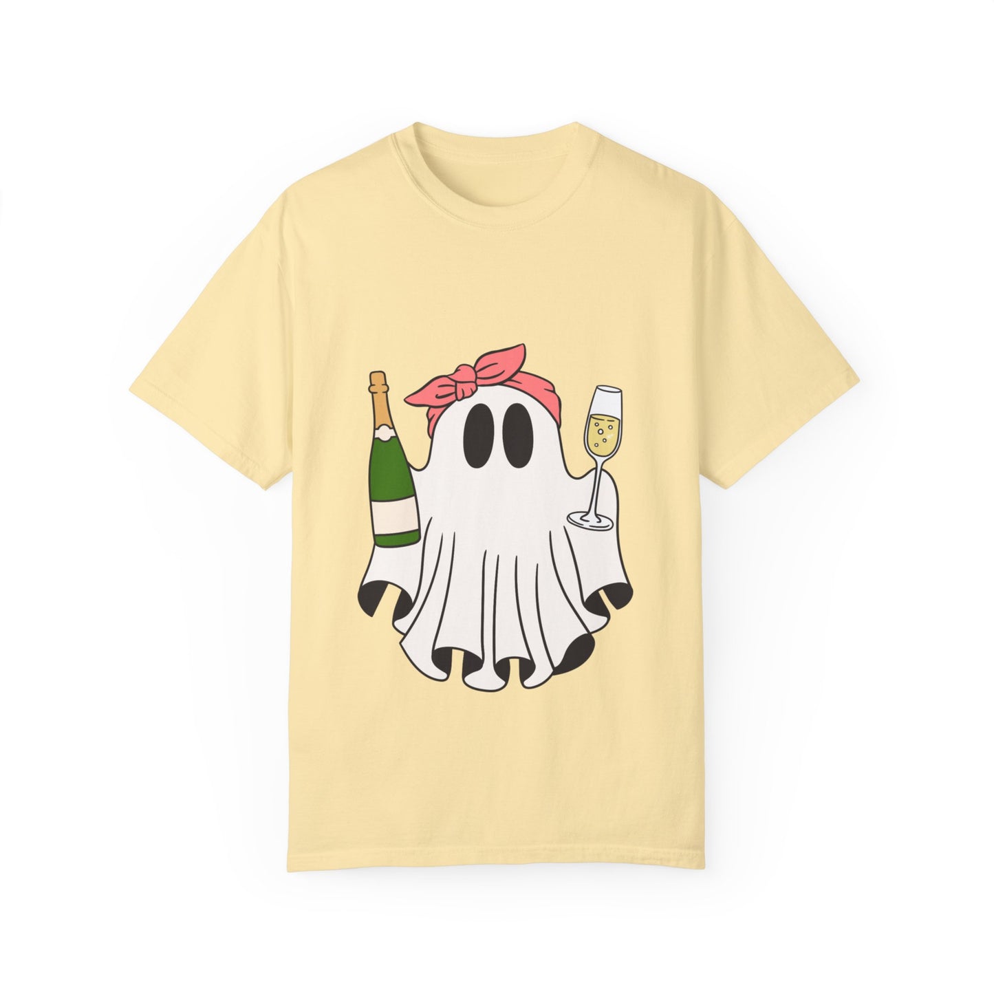 Ghost with a Champagne Unisex Garment-Dyed T-shirt