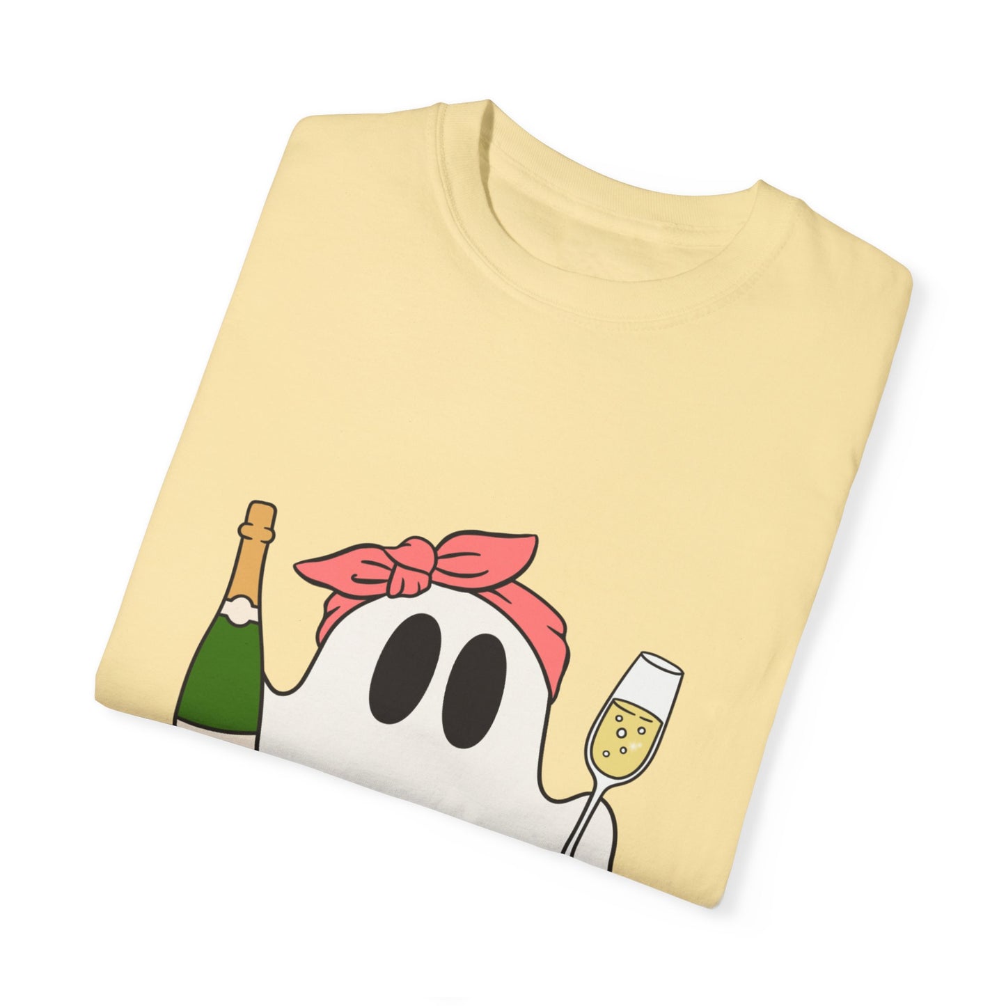 Ghost with a Champagne Unisex Garment-Dyed T-shirt