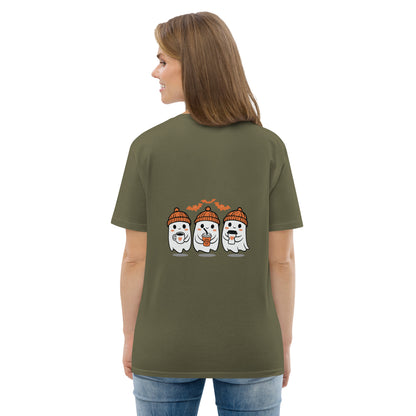 Pumpkin Cuties and Ghosties Unisex organic cotton t-shirt