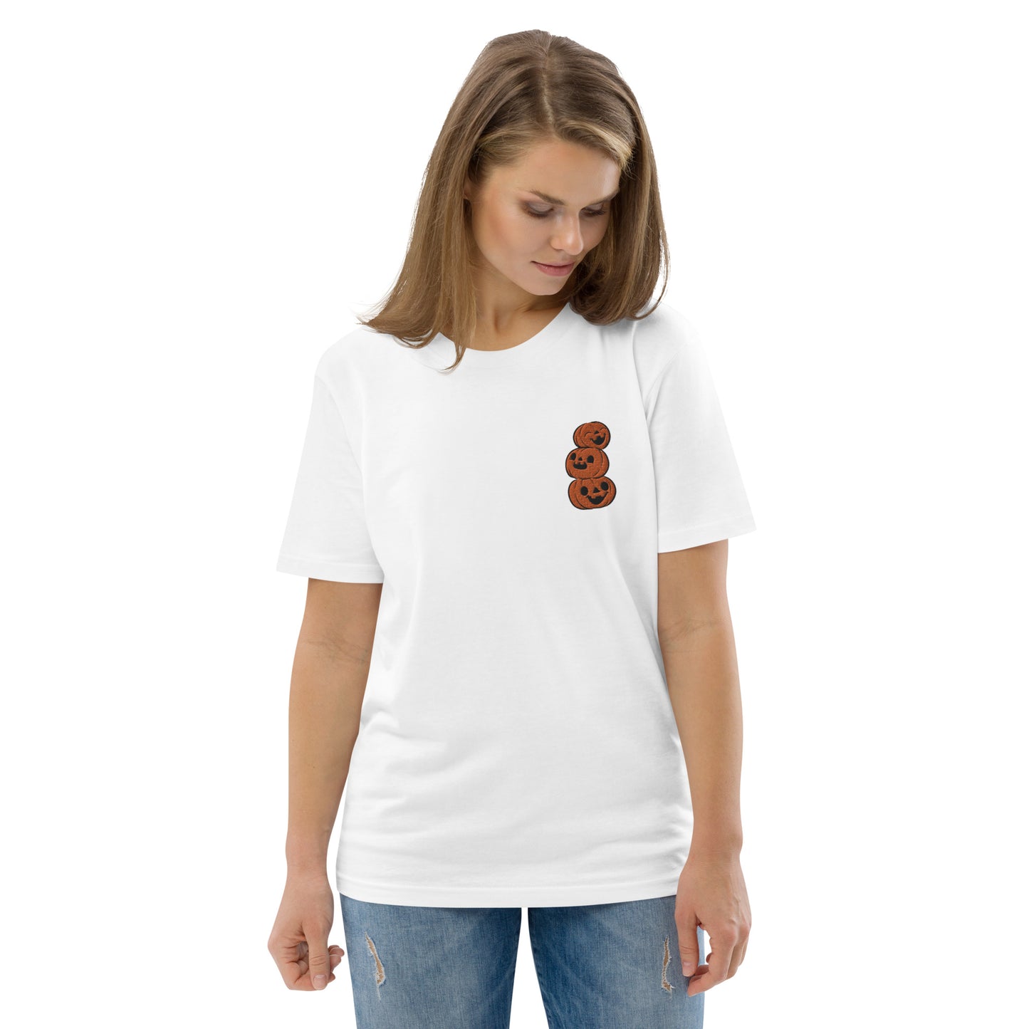 Pumpkin Cuties and Ghosties Unisex organic cotton t-shirt